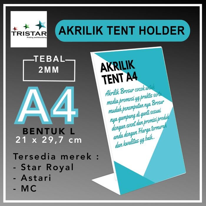 

ID TENT HOLDER A4 BENTUK L