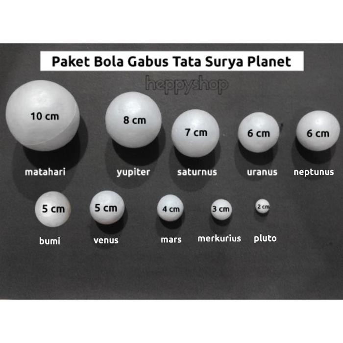ID PAKET BOLA GABUS TATA SURYA PLANET STYROFOAM