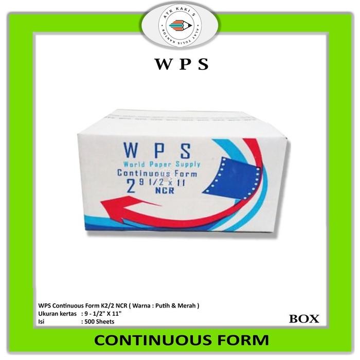 

KOIC Wps Continous Form 91/2 X 11 2 Ply ( K2/2 Wps ) Ncr