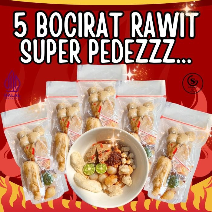 

bundling 5 bks bocirat rawit pedas + kuah chilli oil shopee stok terbatas