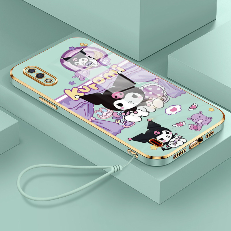 Casing Hp Untuk Samsung Galaxy A01 M01 Core A01 Core Case Boneka ungu Kasing Perlindun Anti-Drop air