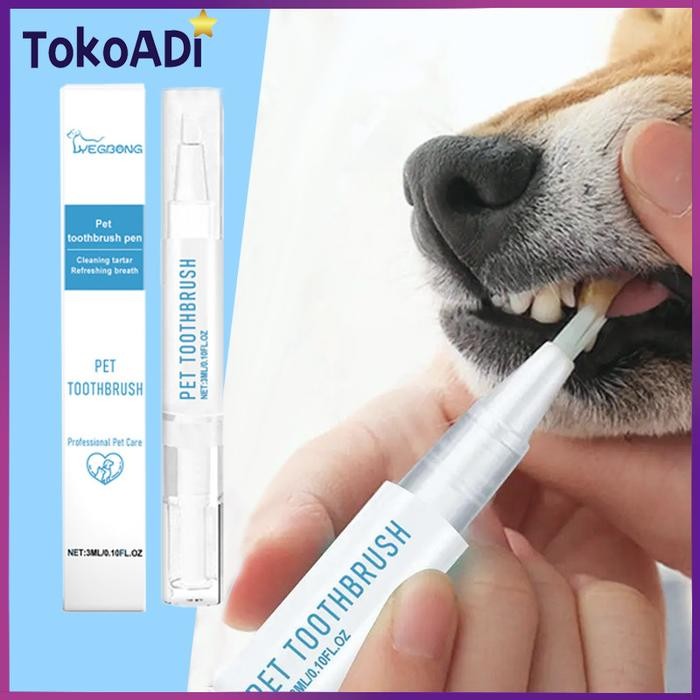 ID PET ORAL TEETH BRIGHTENING PEN / ODOL GIGI PEMUTIH ANJING /PERONTOK KARANG GIGI UNTUK PELIHARAAN