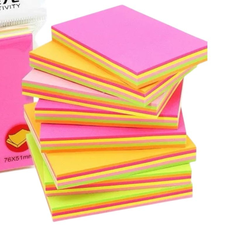 

Fancy Stick Note Memo 7,6 x 7,6 Cm Rainbow Isi 100 Lembar
