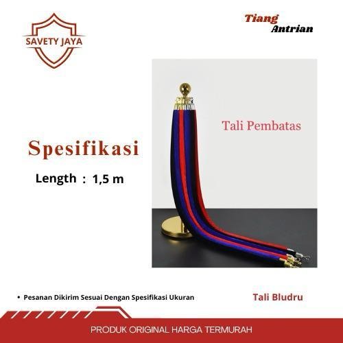 

Promo Pita Tiang Antrian Bulat Tiang Antrian Bank Biru Merah Tali Beludru