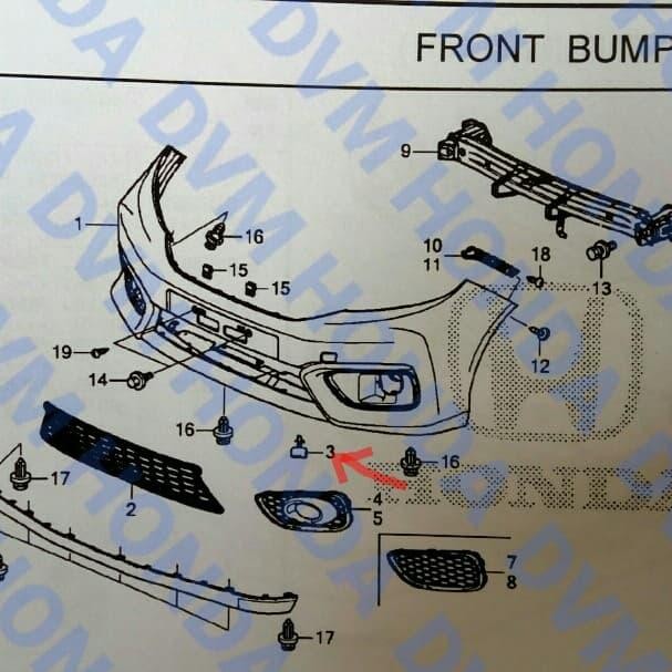 Cover Towing/Tutup Derek Bumper Depan Original Brio 2017 - 2023 Aksesoris