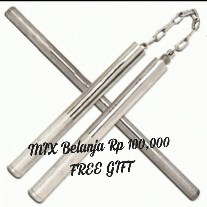 Double stick besi nunchaku logam