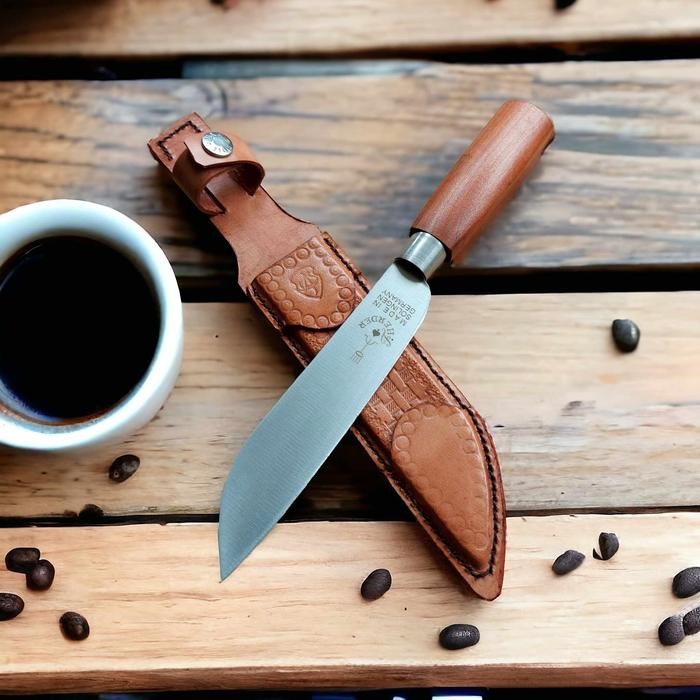 Pisau cap Garpu asli 6"+ Sarung kulit