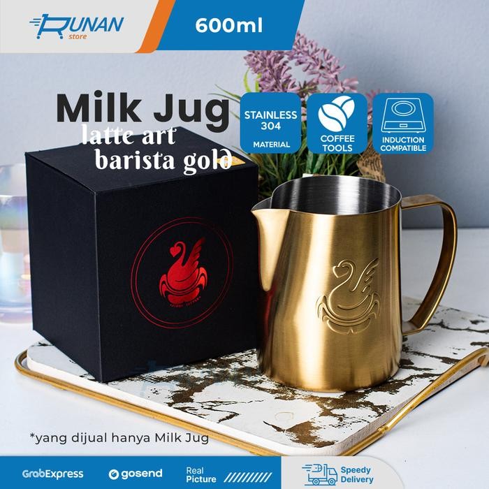 Milk Jug Sharp Spout 600ml NOT Jibbi Jug - Milk Jug Latte Art Barista