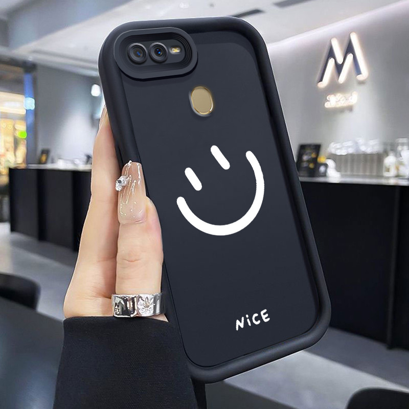 Casing Hp OPPO A7 OPPO A5s OPPO A12 OPPO A12S A11k Case Casing Daisy tersenyum tas emosi pola HP Kas