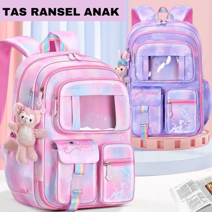 Converrse Exsport - Tas Ransel Anak Sekolah Perempuan Free Gantungan
