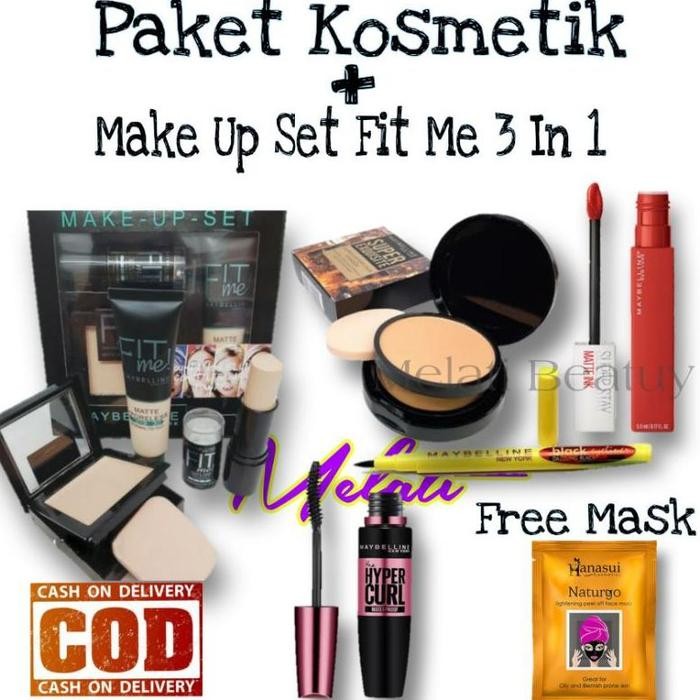 DISKON PROMO Paket Make Up Set Fit Me Lengkap / Paket Kosmetik / Make Up READY STOCK