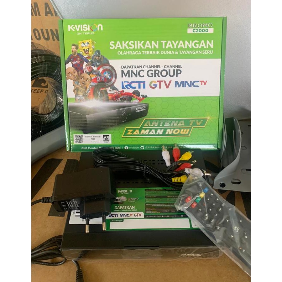 PAKET PARABOLA KVISION 60CM PLUS RECEIVER KVISION BROMO C2000 CBAND