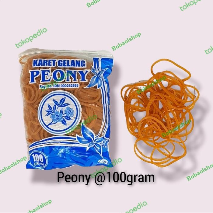 

New Grosir karet gelang kuning peony @100gram