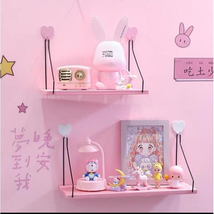 

New Rak Dinding Model Gantung Besi Serbaguna Alika Furniture - Set 3 Susun Ruang Belajar Red hemat