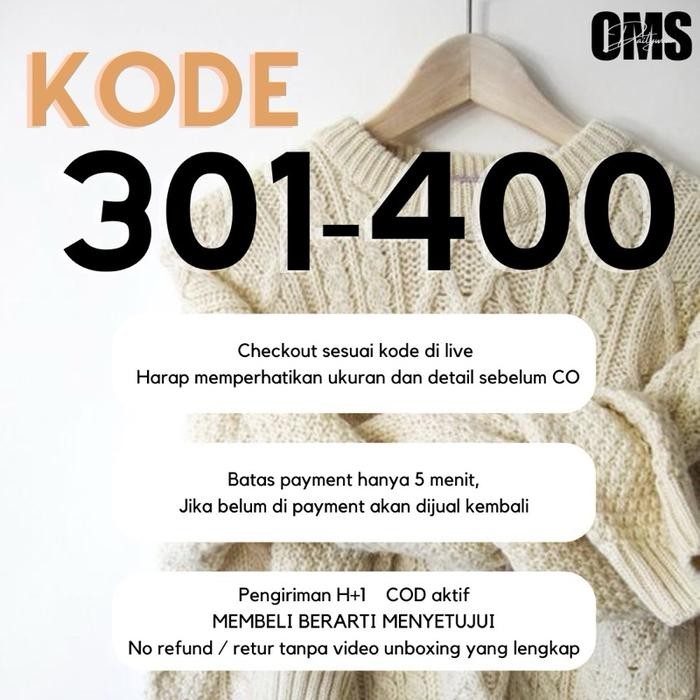 

New (kode 301-400) Nota pembayaran rajut / knitwear by OMSdailywear