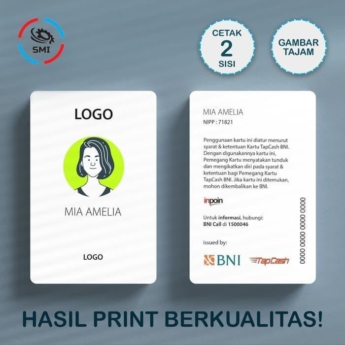 

New Print UV Cetak Kartu ID Card / Name tag Karyawan Staff Custom