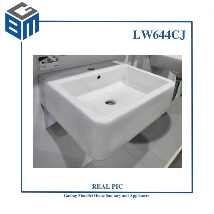 Wastafel Gantung ( BODY ONLY ) TOTO - LW644CJ Wall Hung Lavatory 1 Tap Hole TOTO - LW644CJ