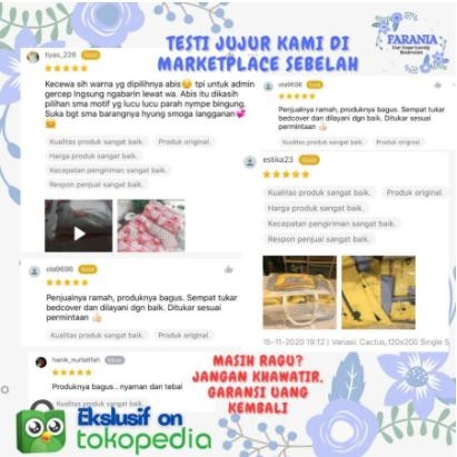 Bedcover Badcover Set Farania Katun Premium 120x200 160x200 180x200