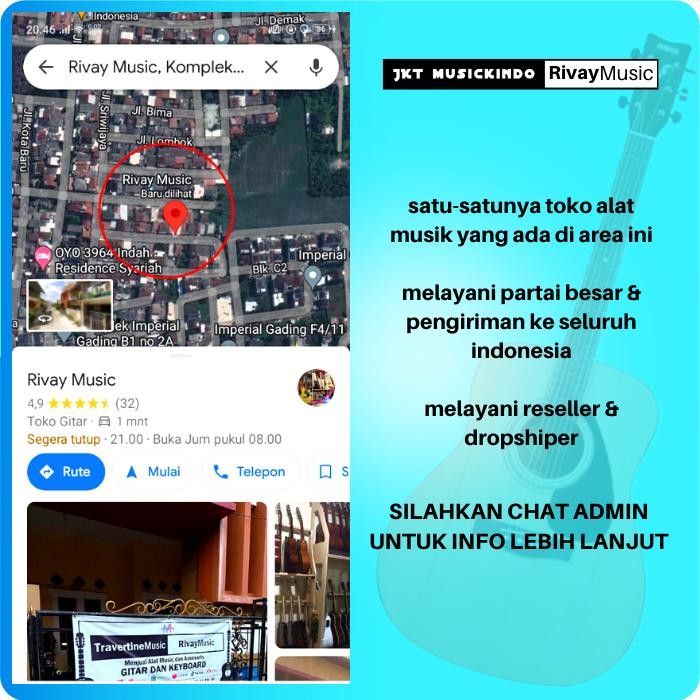 Gitar Akustik Elektrik Yamaha F310 Original Guitar Akustik Elektrik