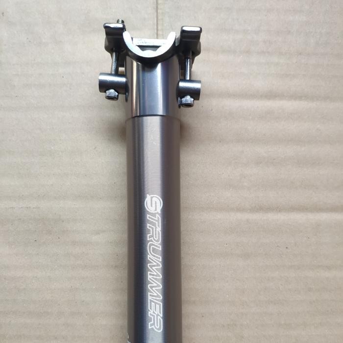 Seatpost Strummer 33.9 x 600 mm Silver . Tiang Sadel Sepeda Lipat