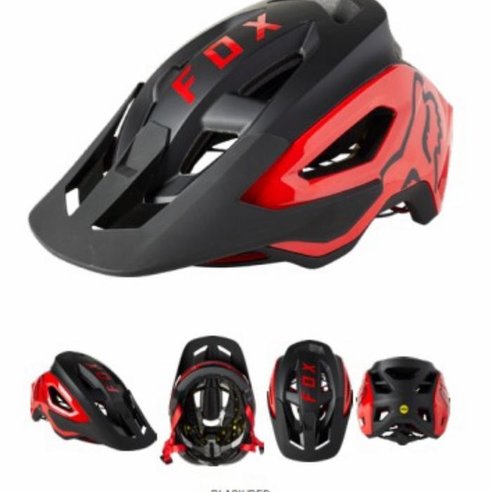 Helm Sepeda Pro Fox Speedframe Hitam Merah
