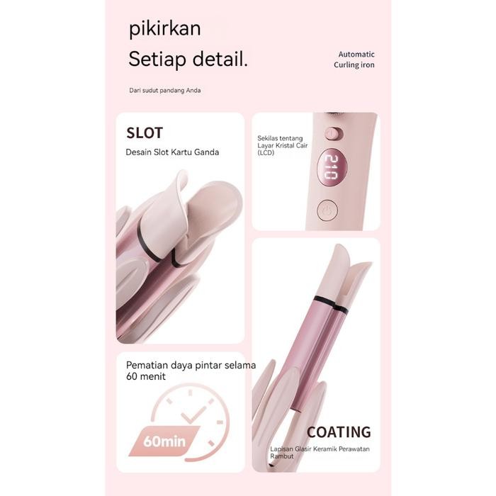 Nimmu Catokan Keriting Otomatis Curly Rambut Otomatis Tahan Lama 32Mm 28Mm Catokan Curly Pelurus