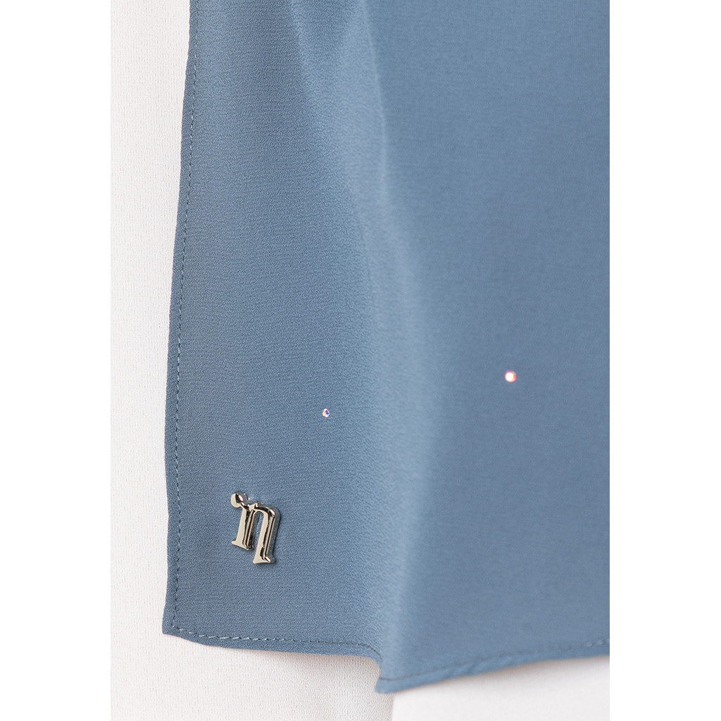 Naelofar - Lady Noor Semi-Instant Hijab With Inner (Wanita) (Denim/Blue)