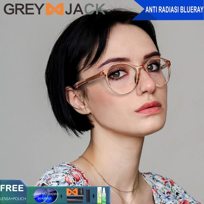 ORIGINAL Grey Jack Kacamata Antiradiasi Blueray Bentuk Oval Minus Unisex 2007 READY STOCK