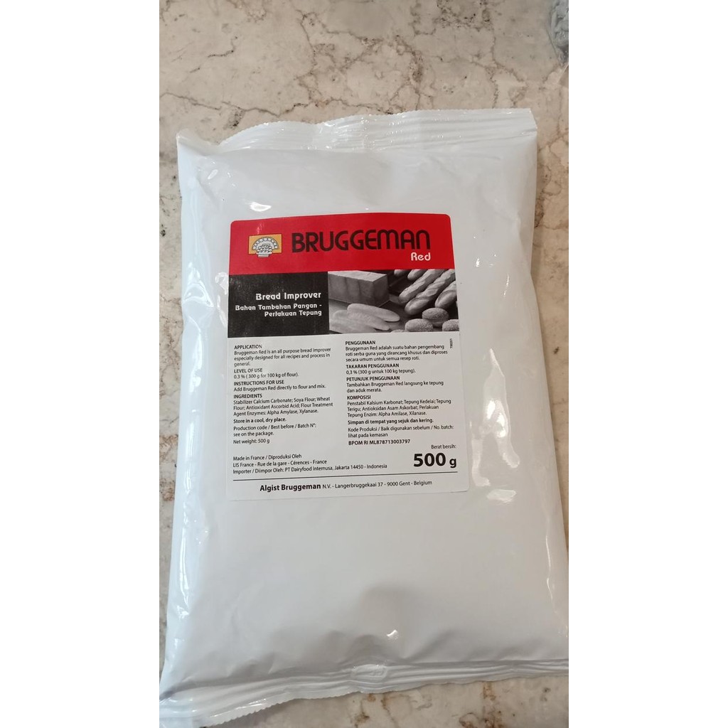 

LEZAT- Bruggeman Red Bread Improver 500 Gram - Pelembut Roti
