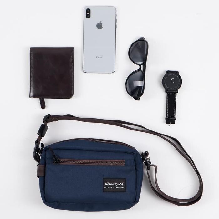 Guteninc Wallts - Wanderlust - Pouch Bag Handbag Travel Clutch - Geneva Navy Brown