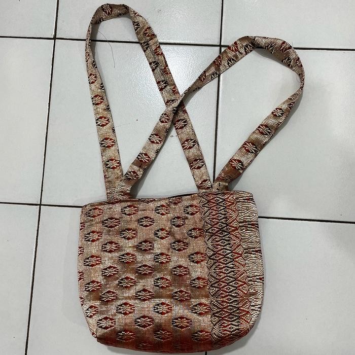 Tas Wanita bahan Songket Padang Tenun BARANG BEKAS