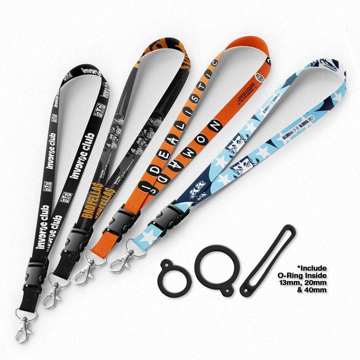 

promo inverse lanyard set dengan 3 ring - tali multifungsi & gantungan