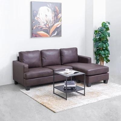 Promo Louise Sofa Sudut Modular - Cokelat Tua Termurah