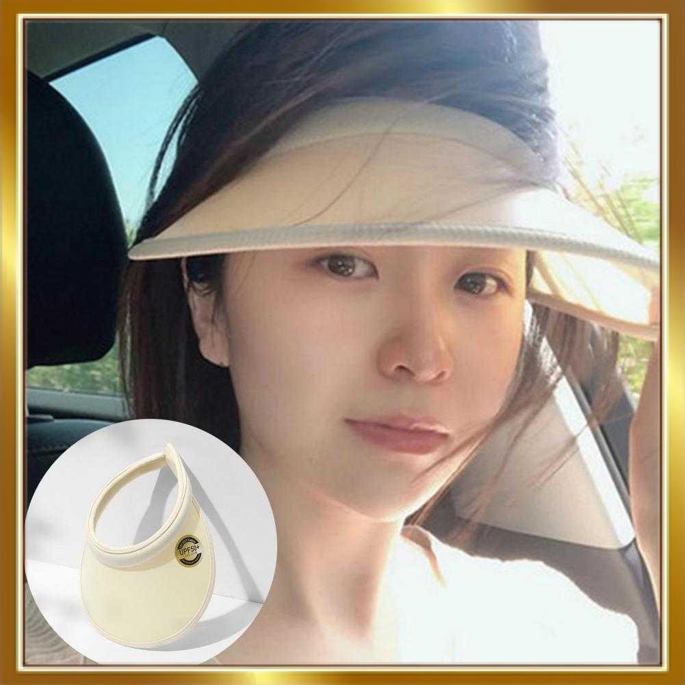 SANWOOD Topi Pantai Anti UV Wanita Sun Visor Hat PVC Breathable - SAN-21