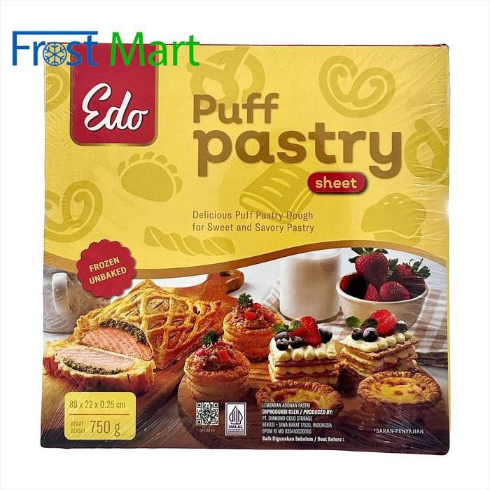 

Siap Kirim Edo Puff Pastry Sheet 750gr - Kulit Pastry Siap Pakai isi 4pcs