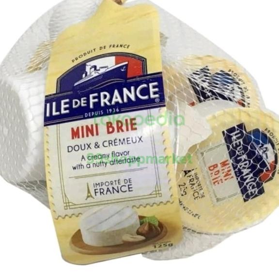 

Siap Kirim Ile de France Mini Brie Cheese 5 pcs / 125g - Shopee