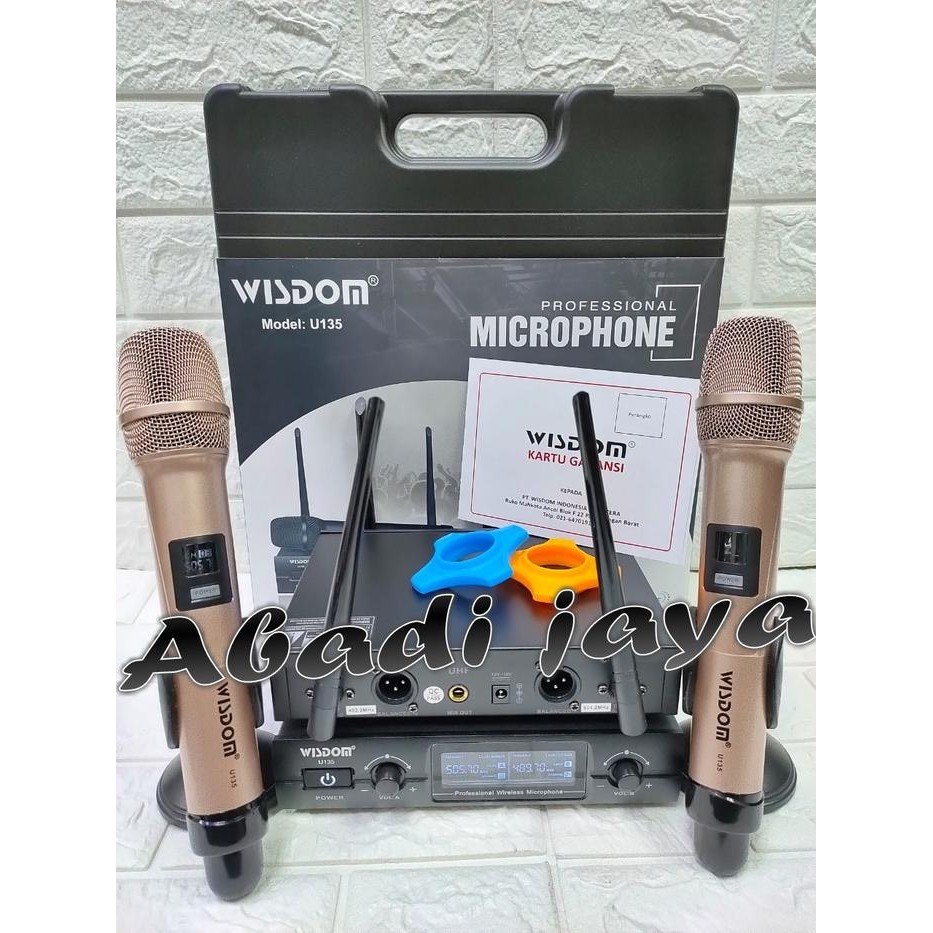 Mic Wireless Wisdom U 135 2 Mic Pegang Mic Wisdom U135 Original
