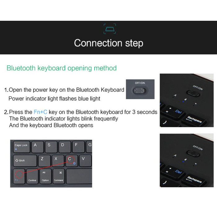 KEYBOARD PORTABLE UNIVERSAL BLUETOOTH TABLET WIRELESS FOR WINDOWS