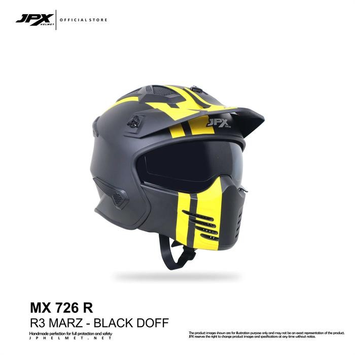 DISKON Helm JPX Full Face Mx-726 R - R04 MARZ - Helm Modular READY STOCK