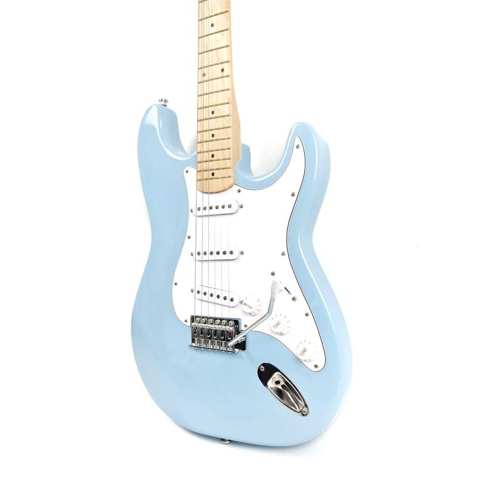 Promo Gitar Elektrik Fender Stratocaster Blue Ocean - Bonus Tas & Kabel Jack