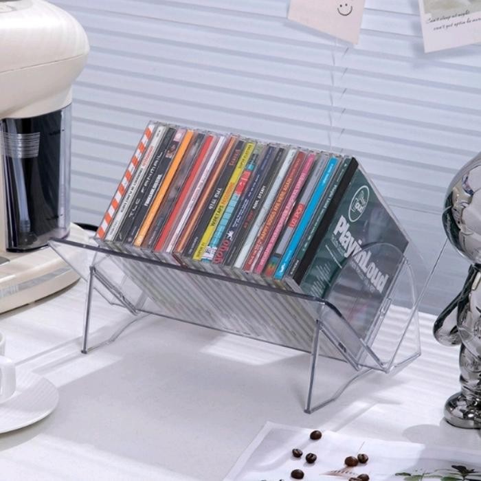 

rak akrilik tempat buku majalah koran / rak serbaguna