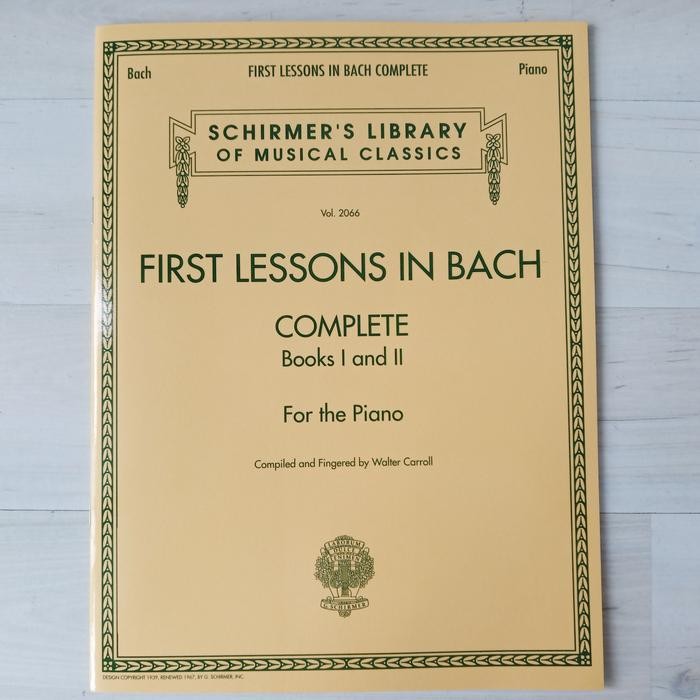 

First Lessons in Bach Complete Books 1 and 2 Schimer's Buku Piano