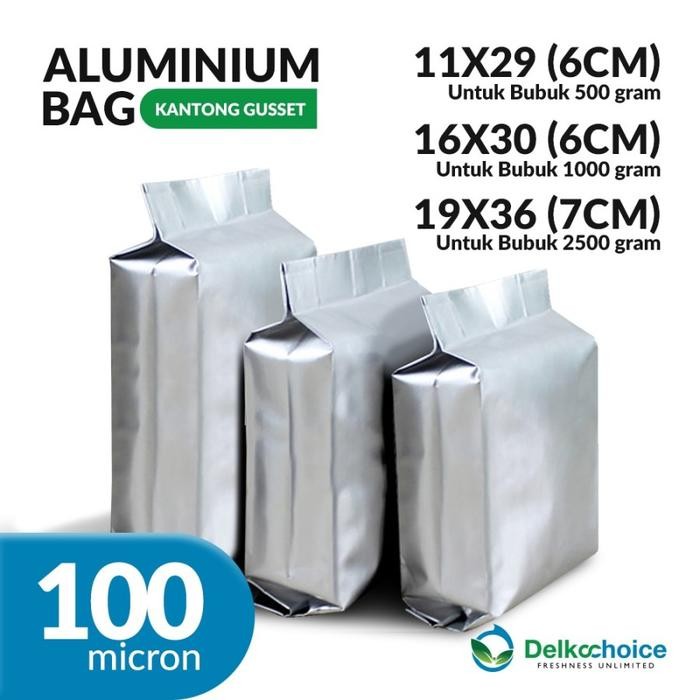 [Pack] Kantong Gusset Foil / Aluminium Gusset Central Sealing -Gratisongkir