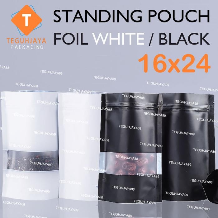 Standing Pouch Putih 16X24 Standing Pouch Window 16X24 -Gratisongkir