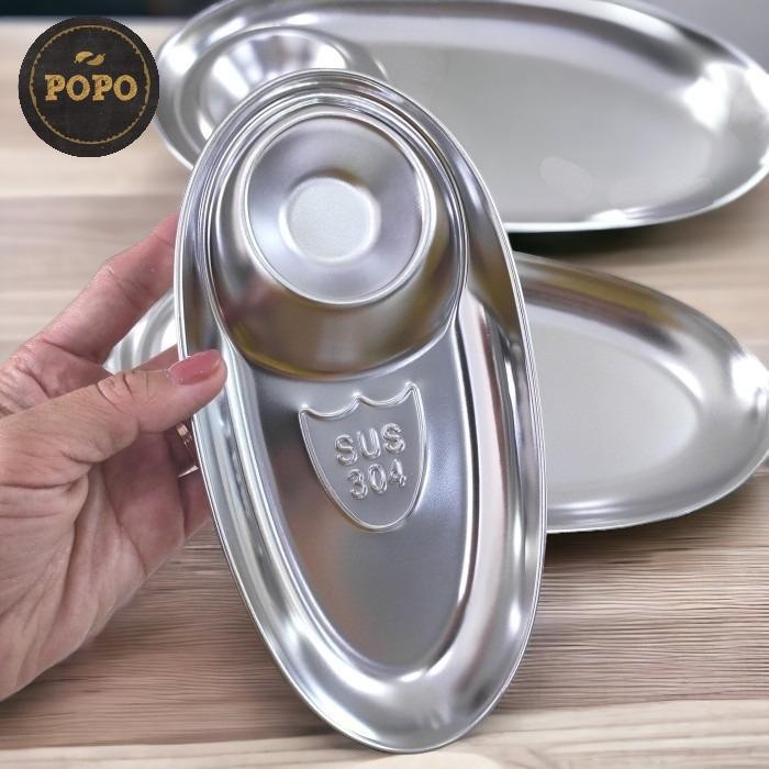 

LUXEHEALTH- Piring Oval Korea Kentang French Fries Resto Cafe Tempat Saus Snack