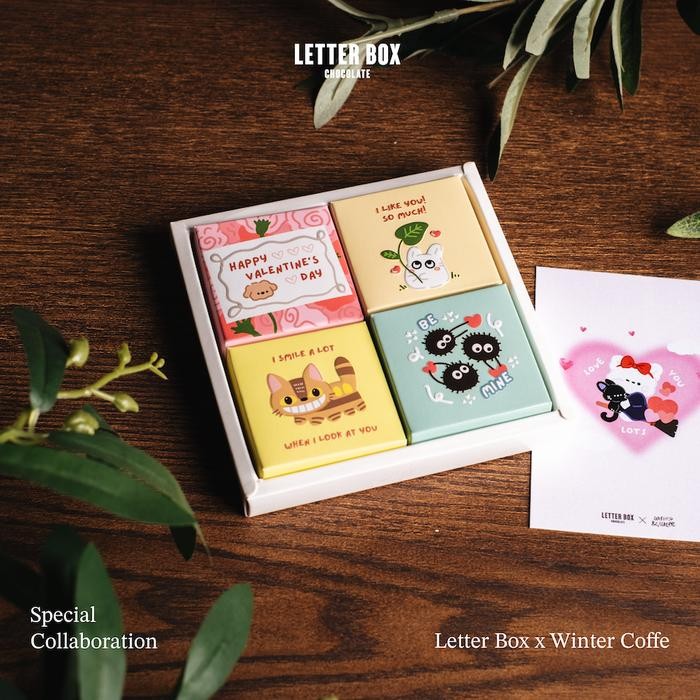 

Kado Coklat Valentine Box 4pcs - Letter Box - Korean Edition