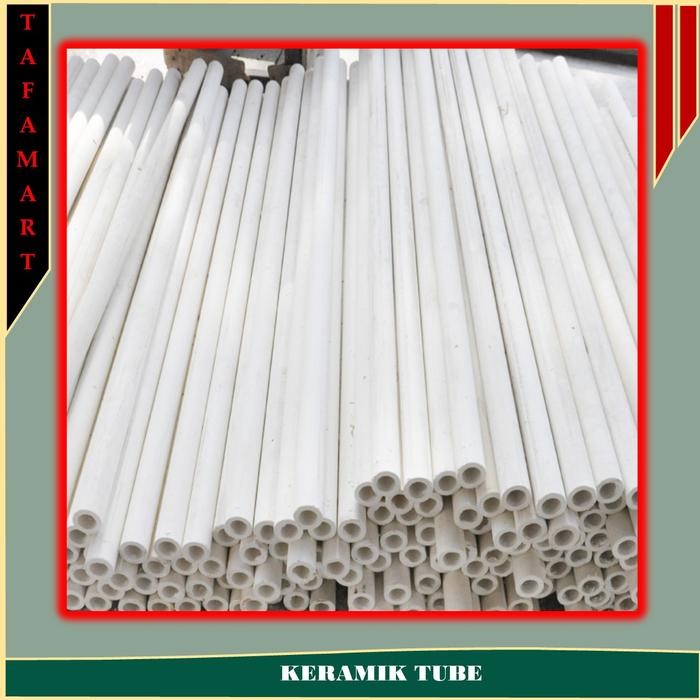 PJ keramik tube pipa keramik isolator tahan panas OD 12mm ID 8mm