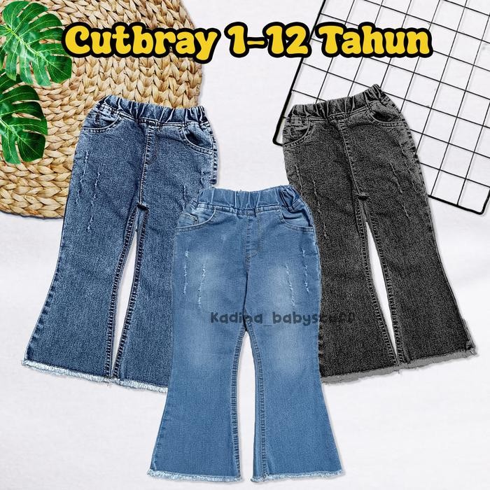 CELANA JEANS ANAK PEREMPUAN / CELANA CUTBRAY / CUTBRAY RAWIS