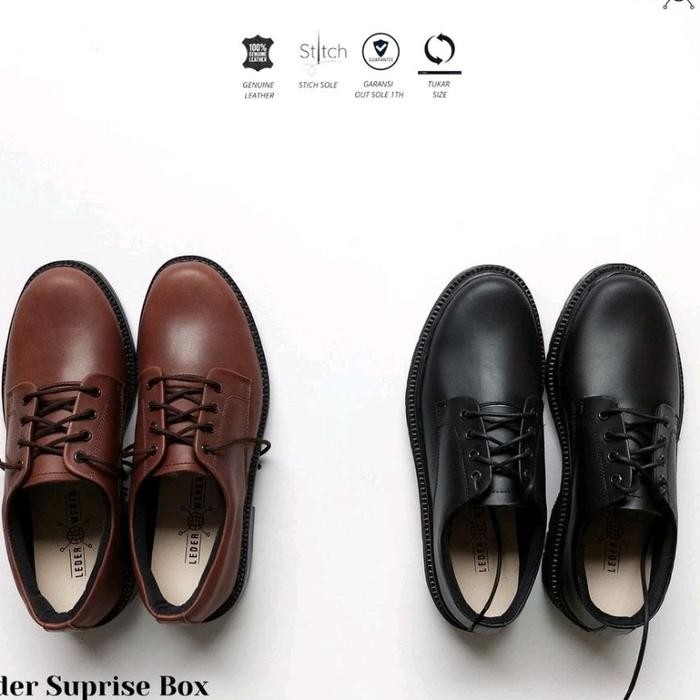 Mystery Box Lederweren Men - Sepatu Pria MisteriBox Suprise Box Loafer