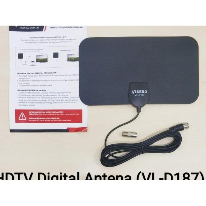 Siap Kirim Visero Vl-D187 Antena Tv Digital Indoor Dvb-T2 4K